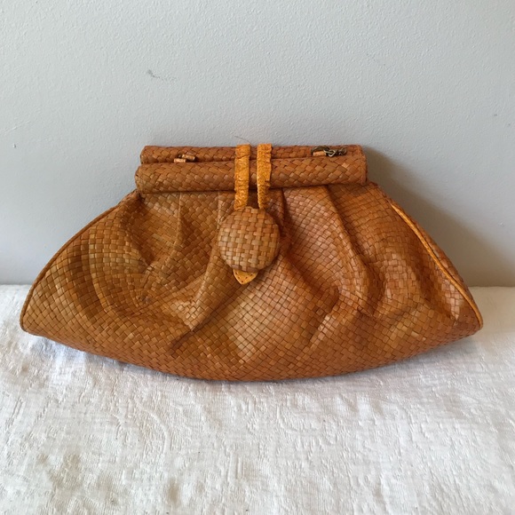 . Handbags - Python + Straw Bag***Stunning Summer Accessorie